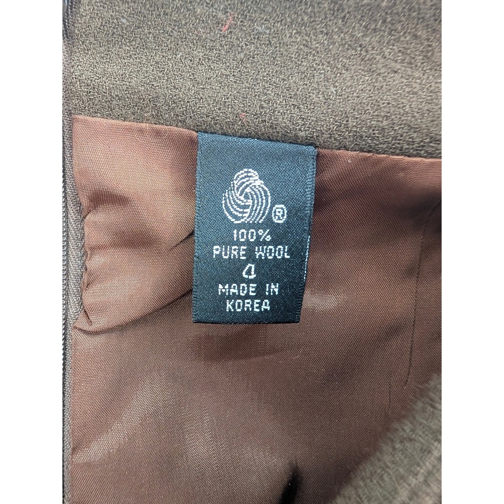 Linda Allard Ellen Tracy 100% Pure Wool Skirt Size 4 Pencil Office Career Korea - Picture 9 of 10